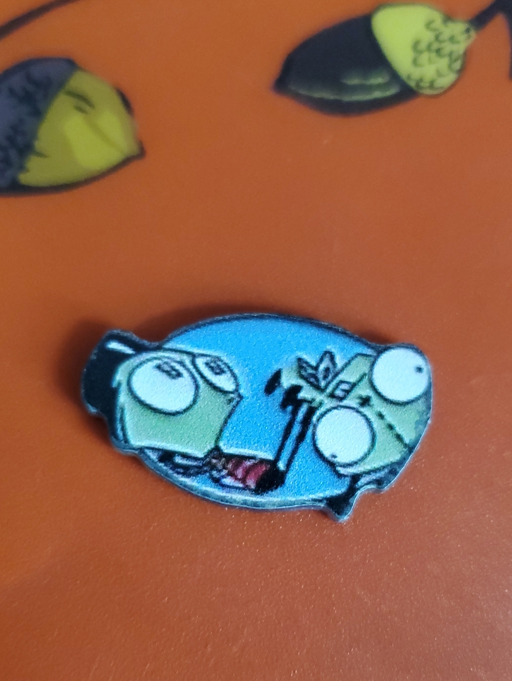 ZIM And Gir Pin with Blue Background